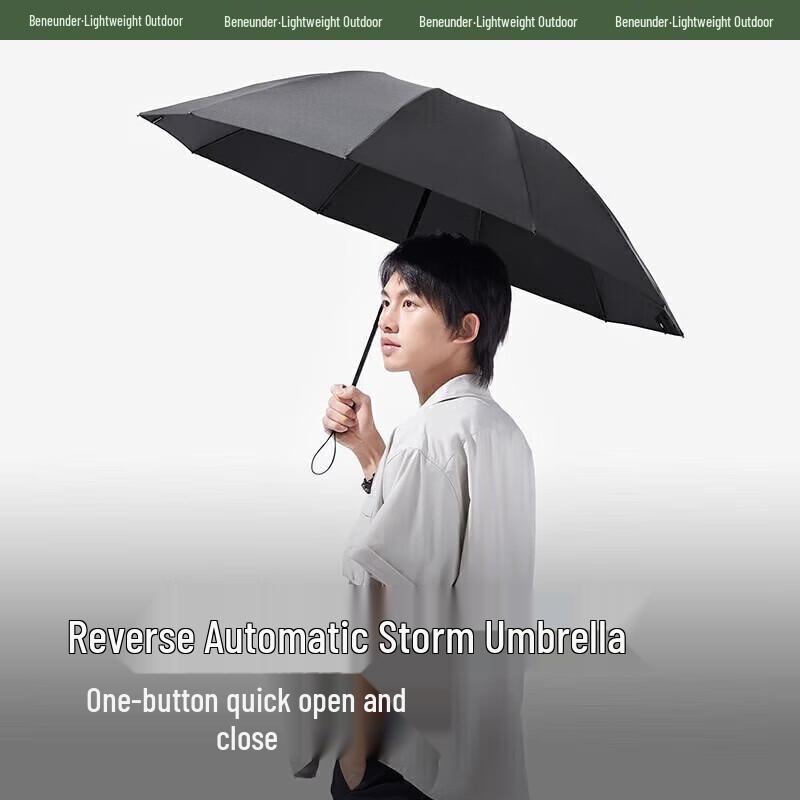 Beneunder Fully Automatic Three-Fold Windproof Umbrella