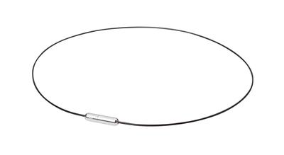 Phiten RAKUWA Neck Wire Air Necklace, Black/Silver, 40cm