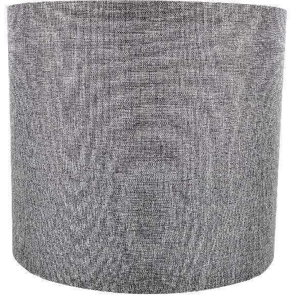 DOITOOL Home Decor Lamp Shade for Table Lamps, Drum Lamp Shade, Replacement Small Natural Linen Lampshades Spider Fitter (Grey) Small White Desk