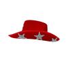Felt Hat Sparkling Star Decor Wide Brim Western Cowboy Kids Hat Lightweight Fabric Party Festival Outdoor Hair Accessory