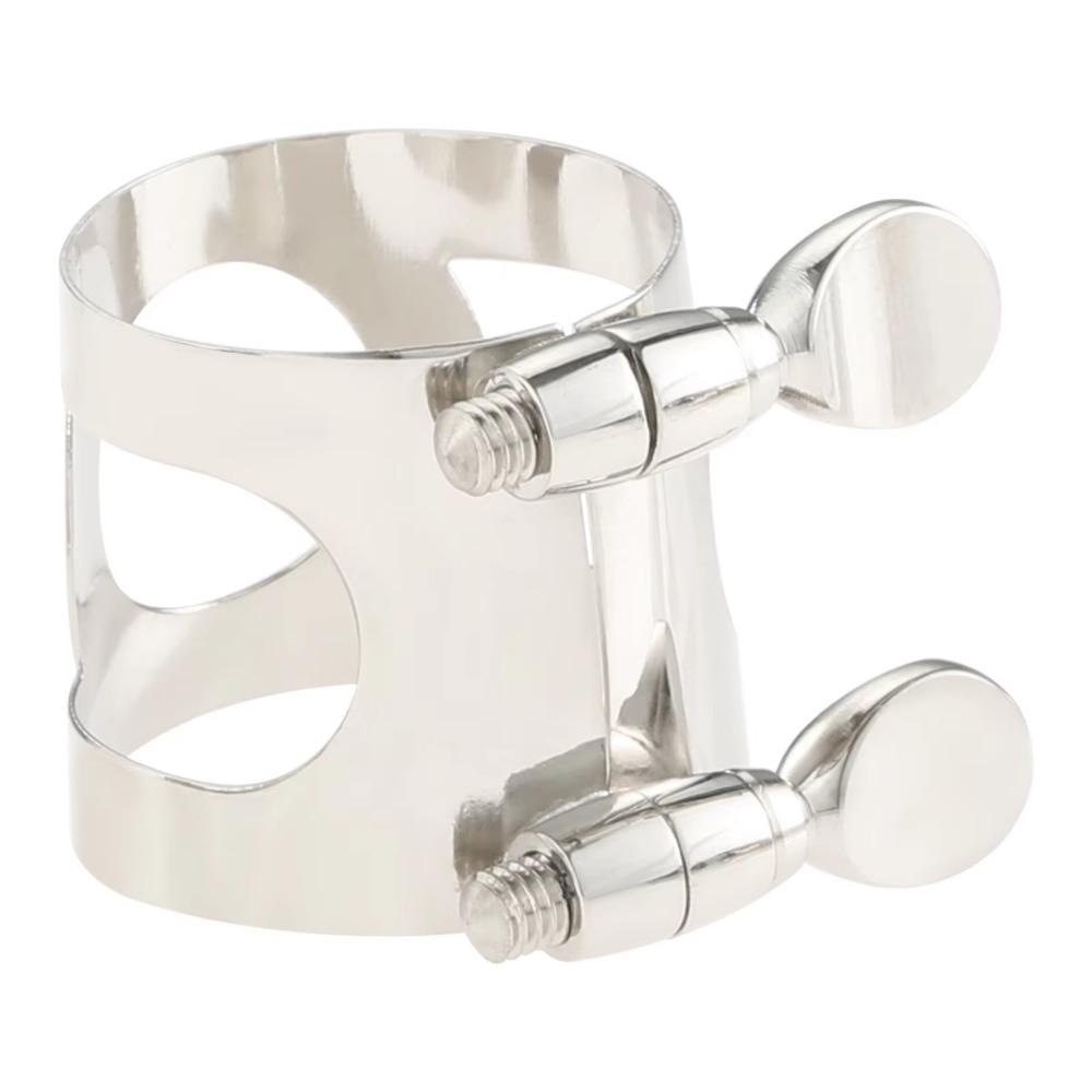 Double Screw Fastening Saxophone Tip Clip Brass Material Brass Ligature Tenor Saxophone Soprano Saxophone серебряный