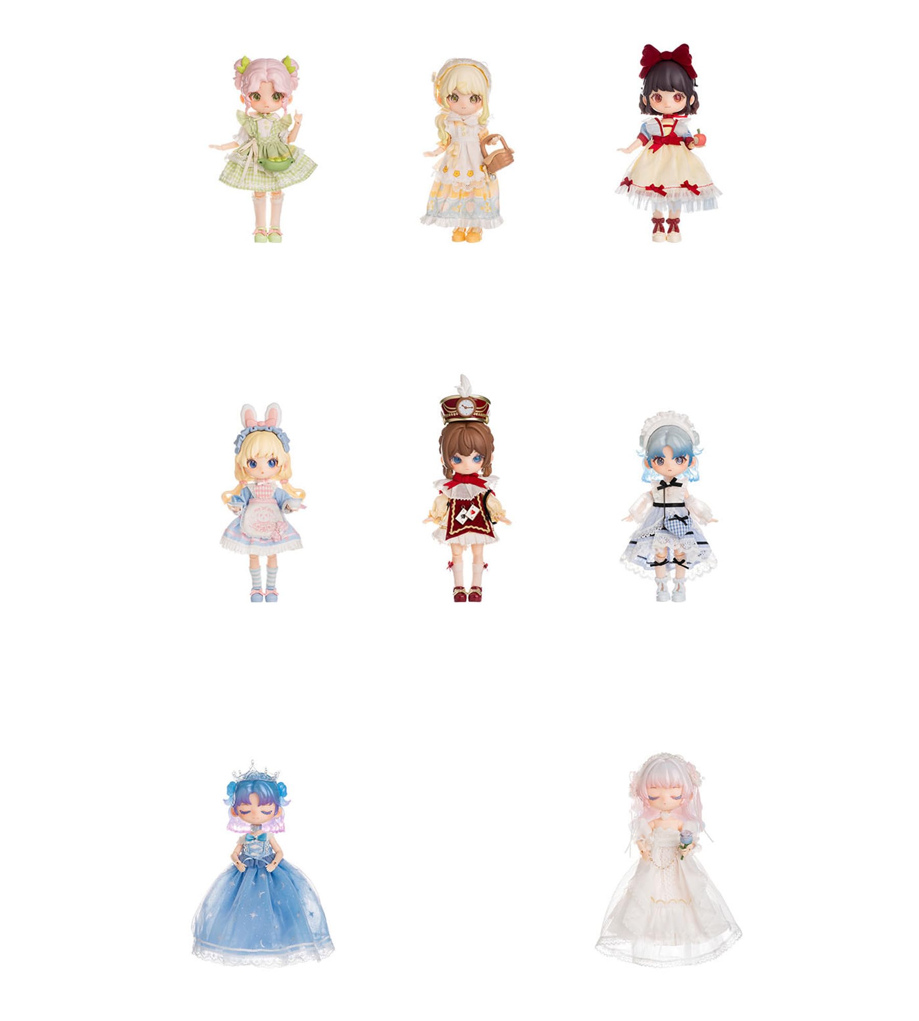 

SIMONTOYS LILOLO Tale Series PVC ABS Paper Cotton Polyester Spandex Trading Dolls of Fairy House & & & & & (Box 6)
