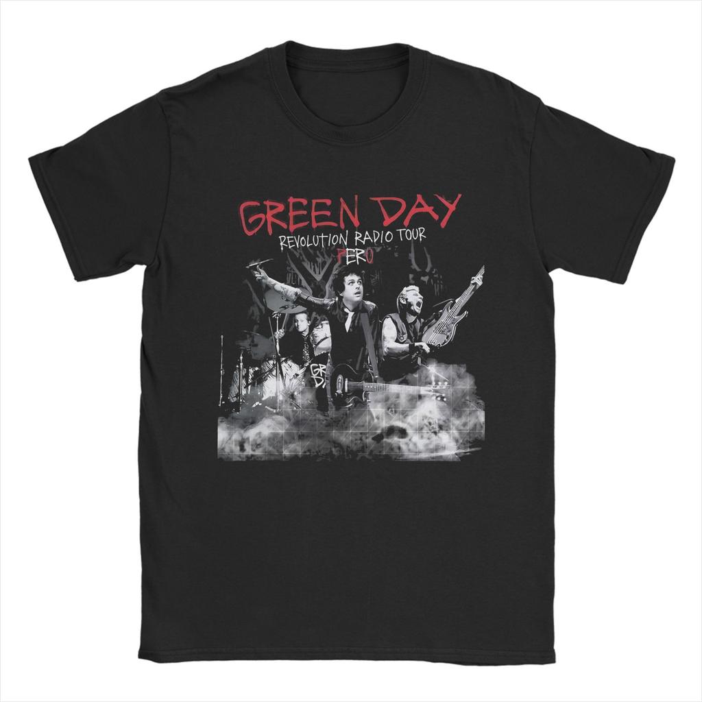 Funny Green Day American Idiot Tshirt Men's Round Neck Short Sleeve Clothes Cotton Summer TopsTops