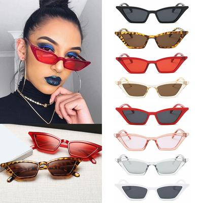 Sexy Dames Vintage Cat Eye Zonnebril Mode Klein Montuur UV400 Zonnebril Glazen Street Eyewear Fietsen Autorijden Goggles