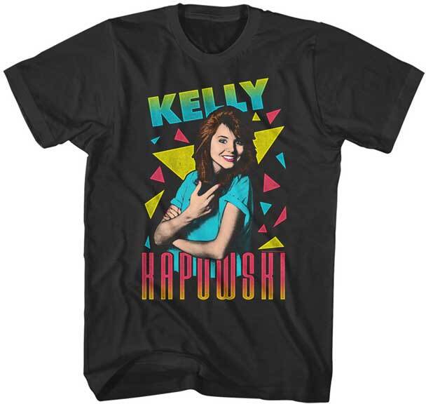Saved By The Bell Kelly Kapowski Colorful Triangles Photo Men T Shirt XXXL