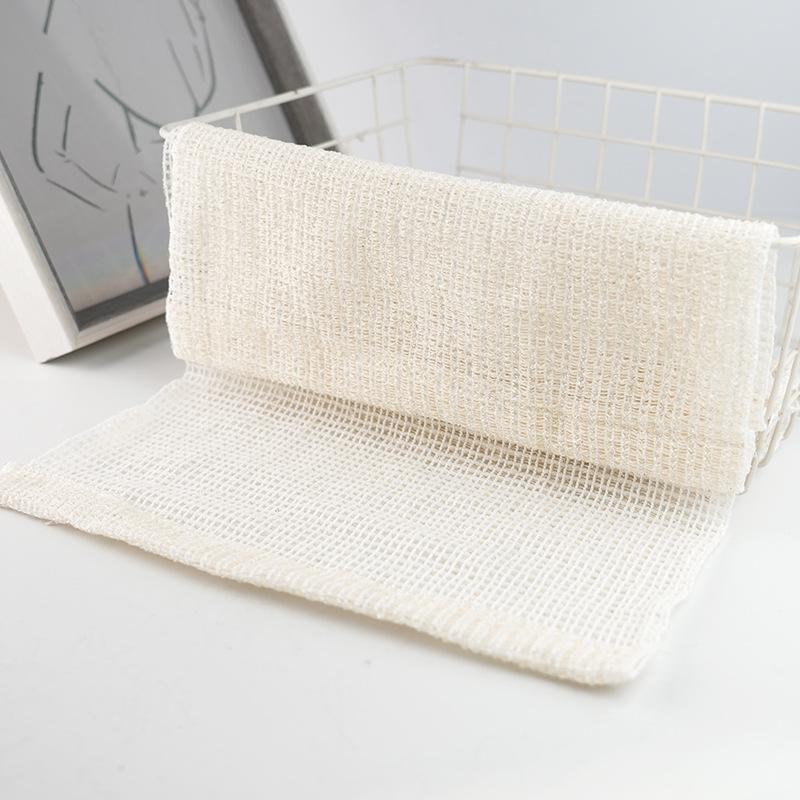 

Korean-Style Long Strip Exfoliating Back Scrub, Exfoliating Shower Sponge, Daily Care Towel for Men And Women бежевий