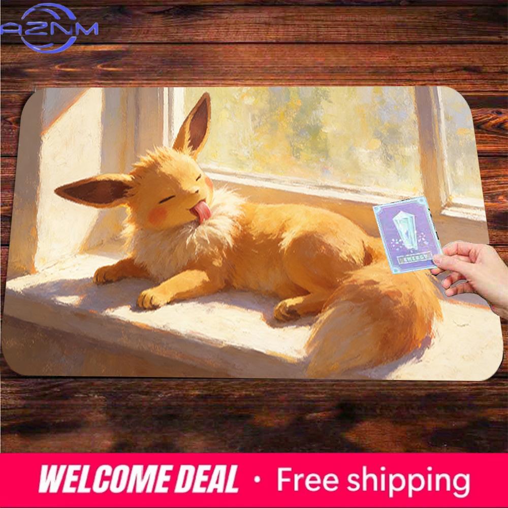 Sunny Window Eevee Gaming Desk Mat NonSlip Washable Mouse Pad 30x80x0.2cm