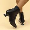 Fashion Western Booties Women's Spring and Autumn Single 2025 New Pointed Toe Kitten Heel High Heel Boots