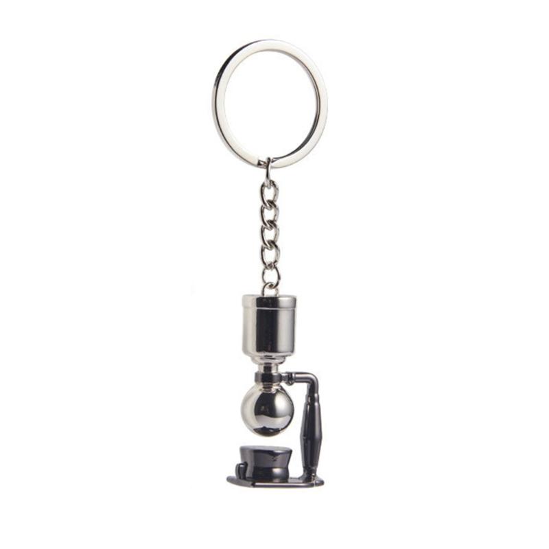 Stylish Coffee Themed Keychain Miniature Espresso Tool Keychain Authentic Coffee Accessories Charm for Fashion Lovers