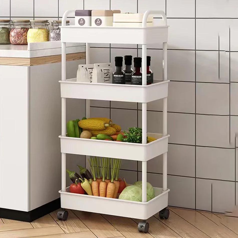 Мобильная книжная полка на колесиках, органайзеры для кухни и стеллажи для хранения вещей, тележка для ванной комнаты с колесами, полки для закусок в гостиной