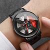 Fashion Men Business Watches 3d Car Wheel Dial Men Sports Watch Stainless Steel Band Wristwatch Reloj Hombre