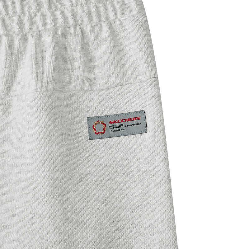 Skechers New Year Series Warm Cuffed Versatile Loose Comfortable Knitted Sports Pants Men Bottoms Light-White Gray L125M006-0248