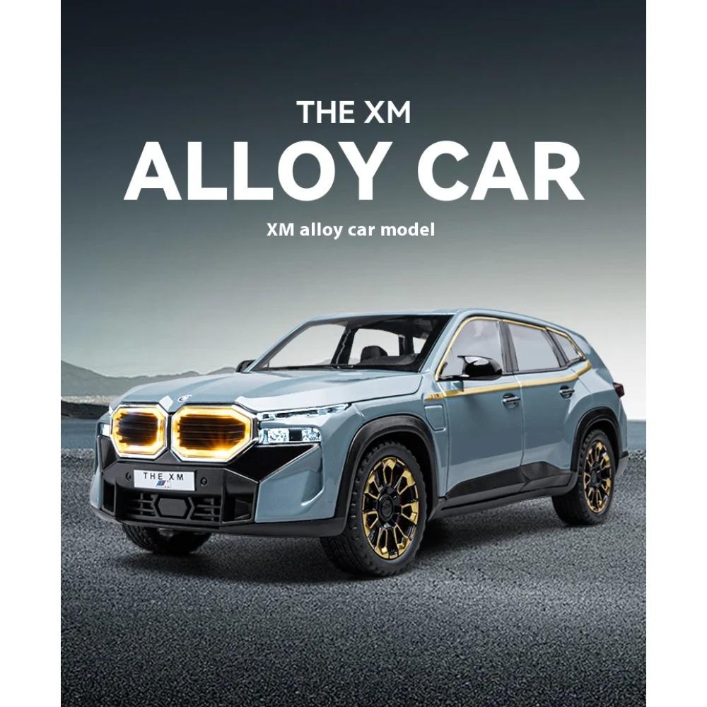 Simulation 1/24 BMW THE-XM Alloy Car Model, Door-opening Car Model Ornaments, with Sound and Lights for Boys Toy Car Birthday Gift