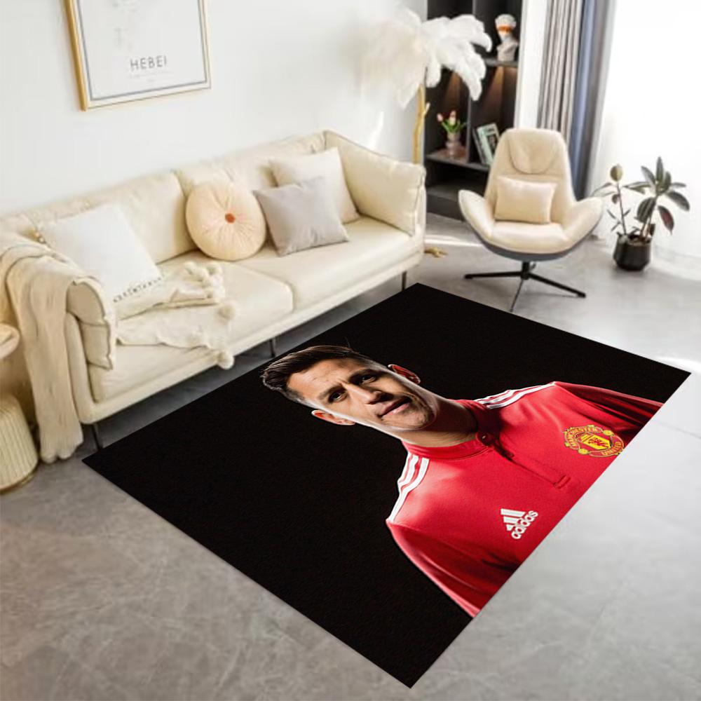 Manchester Player Portrait Carpet Design for Dormitory Dining Room Playrooms Game Room Antislip Carpet Office home decor