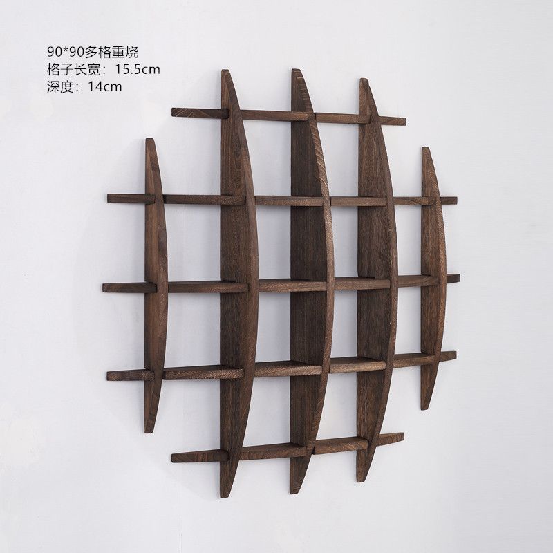 Bogu rack solid wood modern minimalist Chinese style wall-mounted wall-mounted tea shelf rack tea set rack display rack