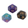 3pcs Resin Divination Dice Party Gathering Entertainment 12‑Sided Tarot Astrology Dice1#