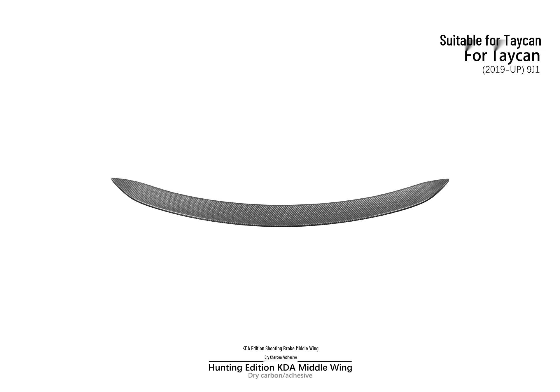 

19+ Taycan 9J1 Sport Turismo KDA Style Carbon Middle Wing