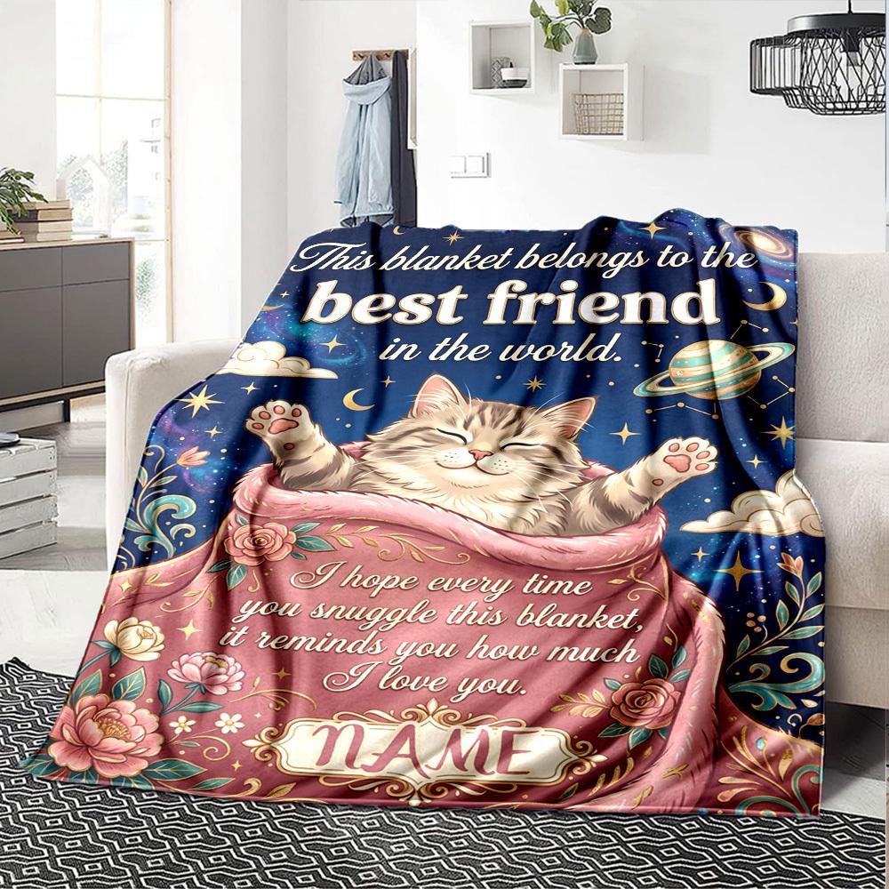 Love Friendship Blanket Blanket Warmthful Decor Great For Sofa Couch Office Bed Picnics Four Seasons Multipurpose Digital Print Birthday Christmas