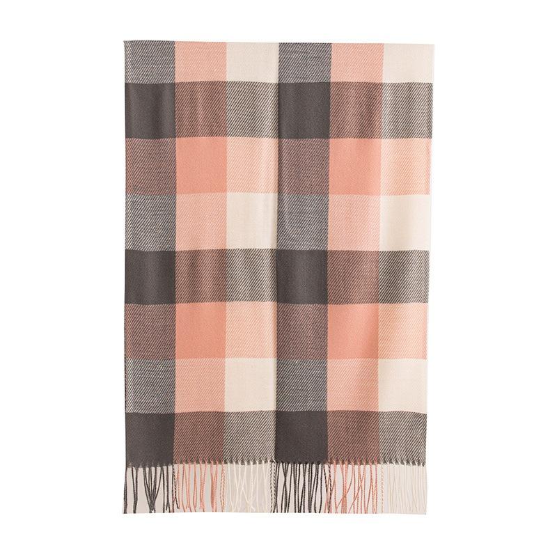 Classic Plaid Scarf Women's Winter Atmosphere Student Imitation Cashmere Plaid Warm Scarf Men