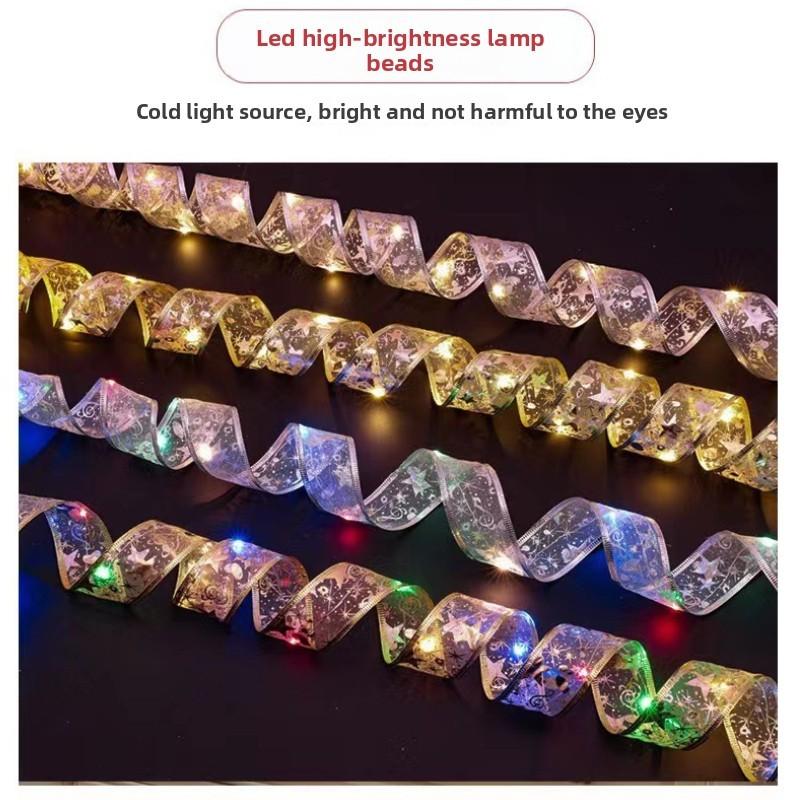 Christmas Led Ribbon Lights With Battery Box For Tree Decor And Festive Scene Lighting