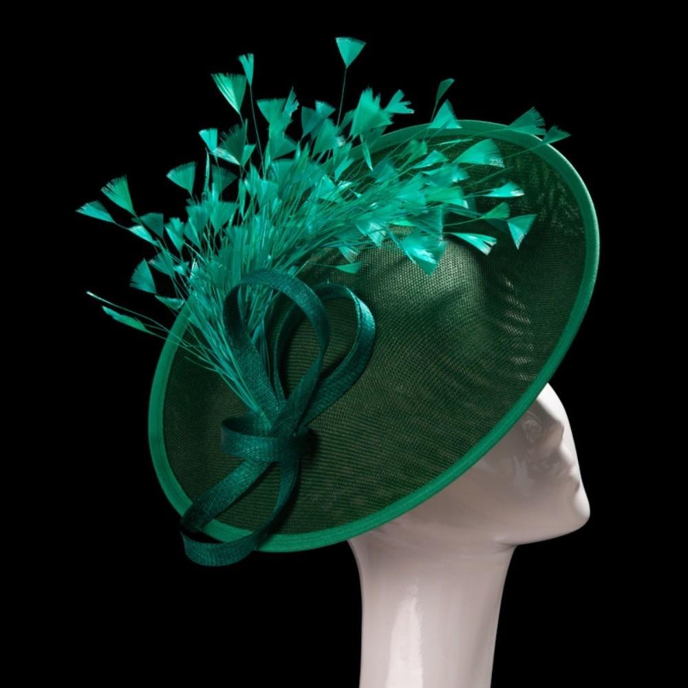 With Feather Bridal Hats Headwear Party Hats Elegant Big Top Hats Banquet