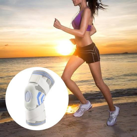 1 Pc Knee Sleeve Reduce Injuries Double Strapping Anti-collision Sweat Absorption Fitness Basketball Knee Protector Outdoor Sports