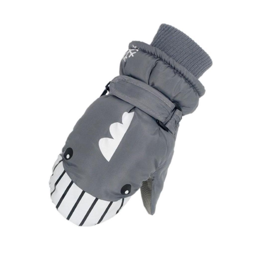 Kids Skiing Mittens Boys Girls Hand Outdoor Gloves Waterproof Child Snow Mitten Mitts Cover Windproof Thickened