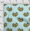 oneOone Cotton Flex Fabric Fish Block Printed Fabric 1 Yard 40 Inch Wide