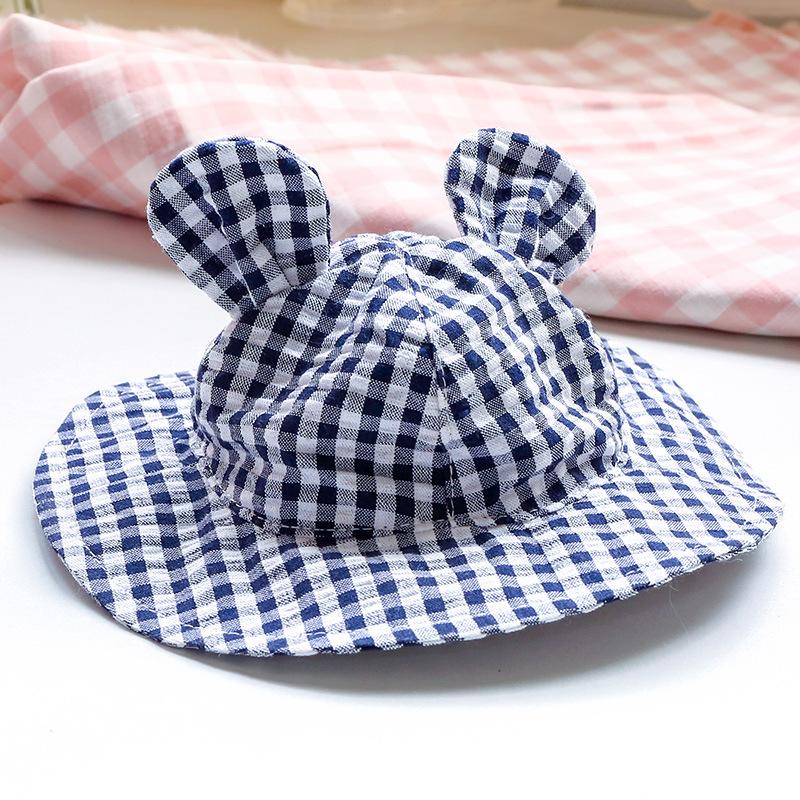 Pet Accessories Pet Hat Teddy Frise Sunshade Dog Small Ears Check Sun Cute Hat