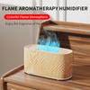 2-in-1 Ultrasonic Essential Oil Diffuser and Colorful Flame Night Lights Fine Water Mist USB Air Humidifier for Home Office Gift