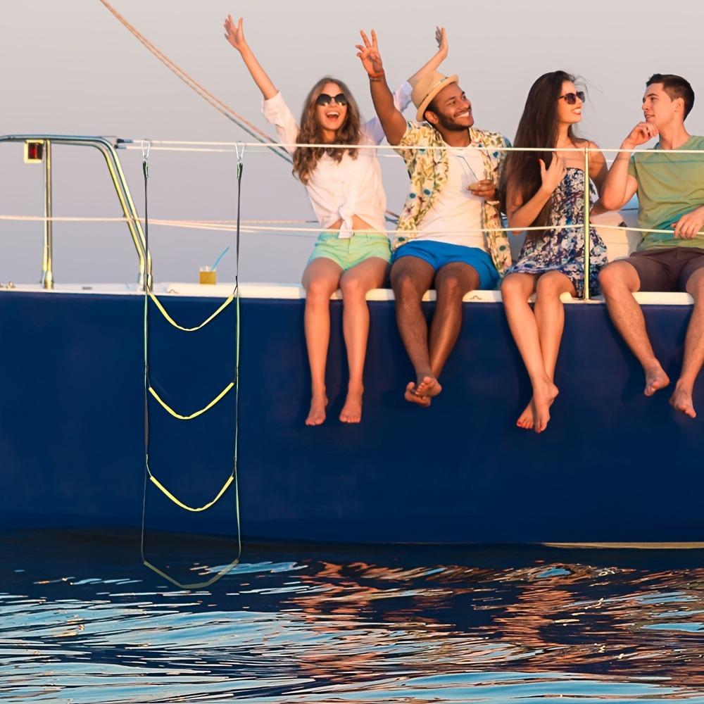 1PCS Rubber Boat Soft Ladder, Lightweight for Launching, Portable Folding Hanging Ladder, Multifunctional
