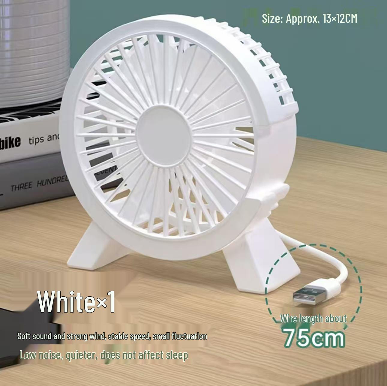 

Rechargeable Mini USB Silent Desktop Fan for Dorms Size 1