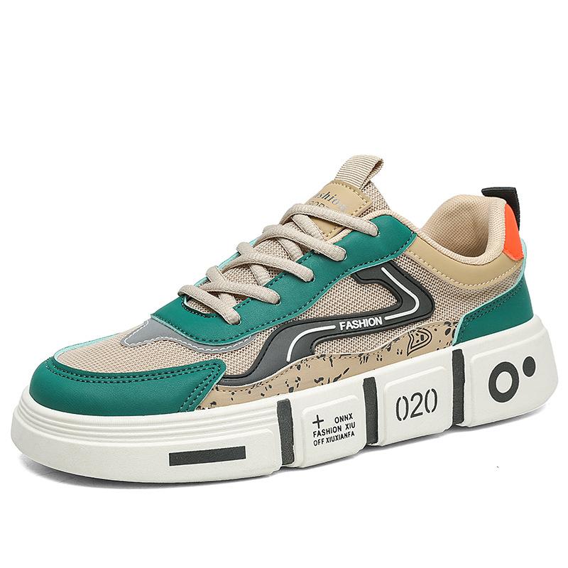 

Wudao Папины кроссовки Летние сетчатые дышащие Платформа Кокосовые кроссовки Модные повседневные Плоские кроссовки Обувь для хип-хопа и уличных танцев Мужская обувь 35 зеленые хаки