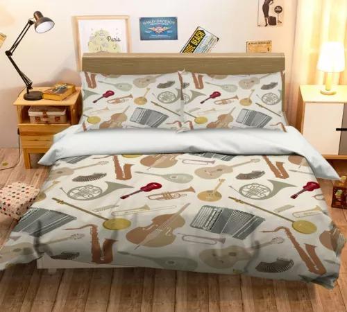 Comforter Violin Bedding Set Decoration Gift Suitable For Children Boys Girls And Adults Warm Soft Comfortable And Breathable