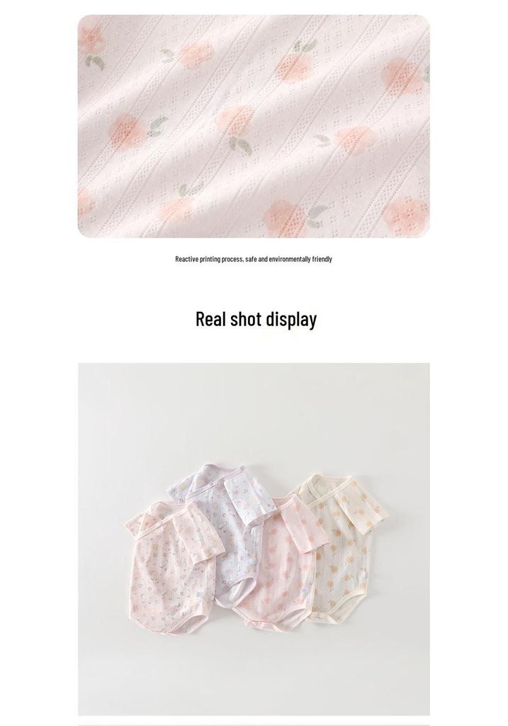 Newborn Summer Short Sleeve Cotton Romper Onesie