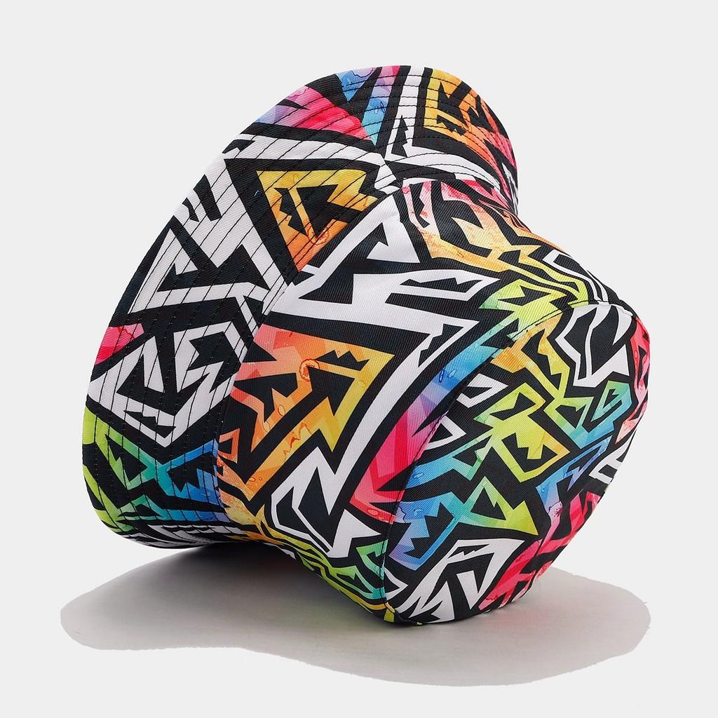 Graffiti Letter Fisherman Hat With Wide Brim For Summer Sun Protection
