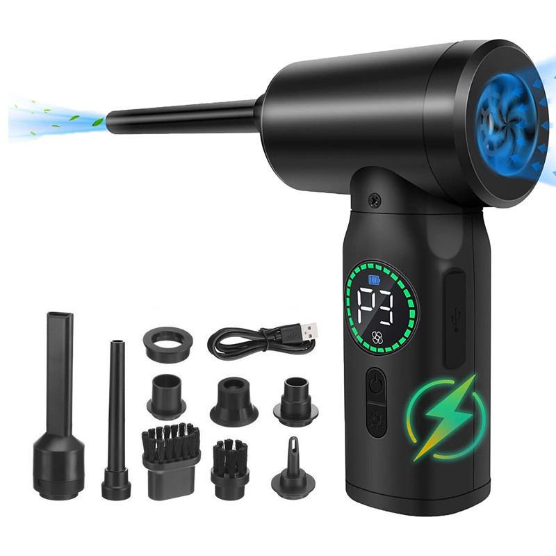 Wireless Portable Car & Household Vacuum Cleaner with Blowing and Suction, Multifunctional Inflator Pump