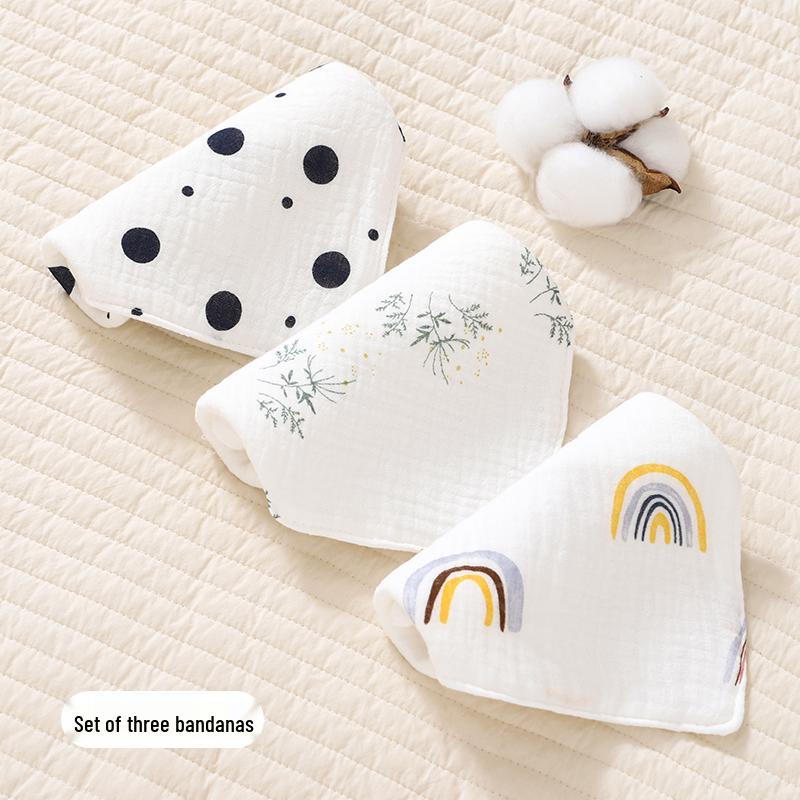 Super Soft Pure Cotton Baby Drool Bibs, Washcloths, and Newborn Gauze Towels