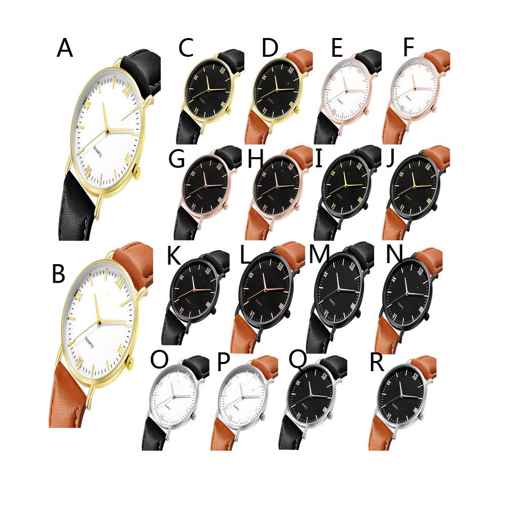 Men'S Roman Scale Ultra-Thin Quartz Belt Watch, Versatile Simple Casual Men'S Watch Student Watch