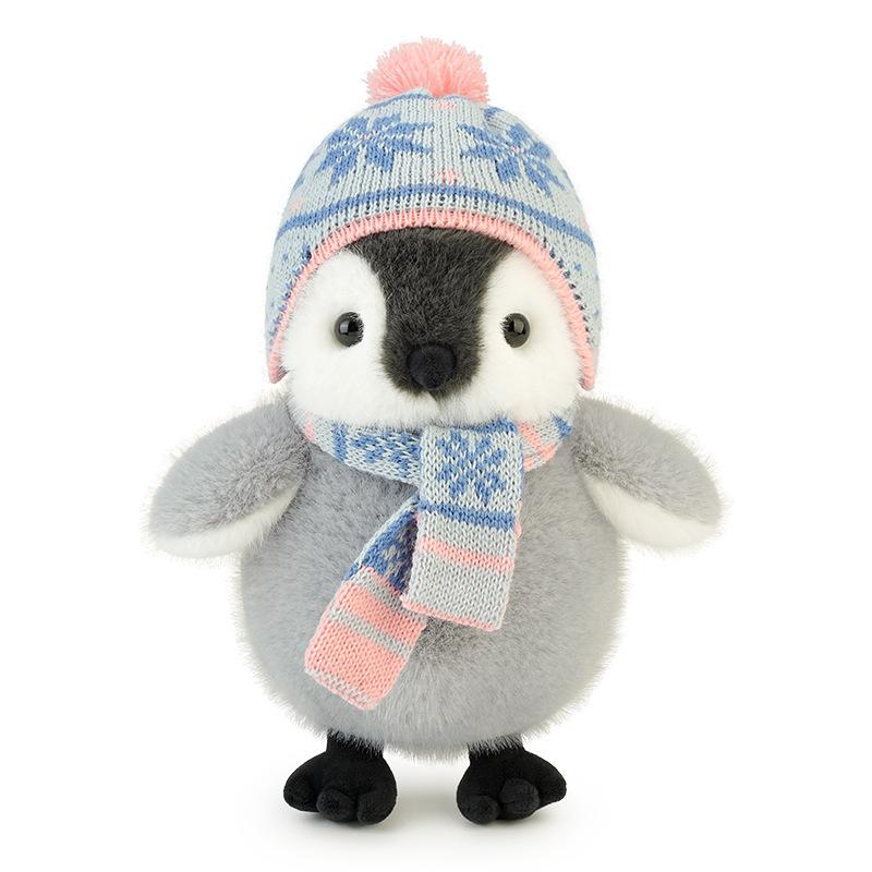 

New hat little penguin doll polar animal doll aquarium same commemorative gift plush toy penguin 15cm