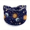 Star Moon Print Personality Pattern Wide Edge Headband Yoga Sports Fitness Headband Headband