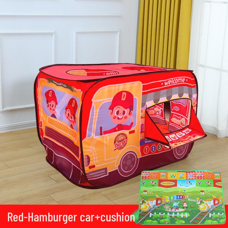 Kids' Indoor Car Tent Playhouse - Foldable Baby Pool & Play Space