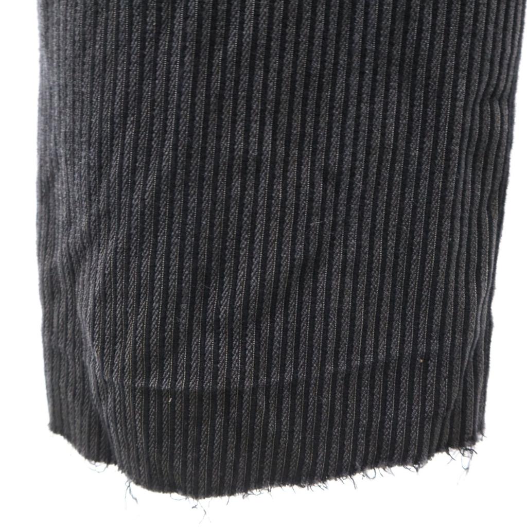 50s Vintage Needle Cinch Striped Pattern high waist Pants Gray Button fly Men's Used