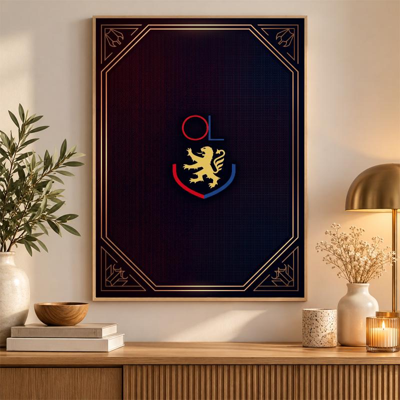 Lyon FC Diamond Painting Kit 5D Full Drill DIY Diamond Mosaic Wall Art Home Decor