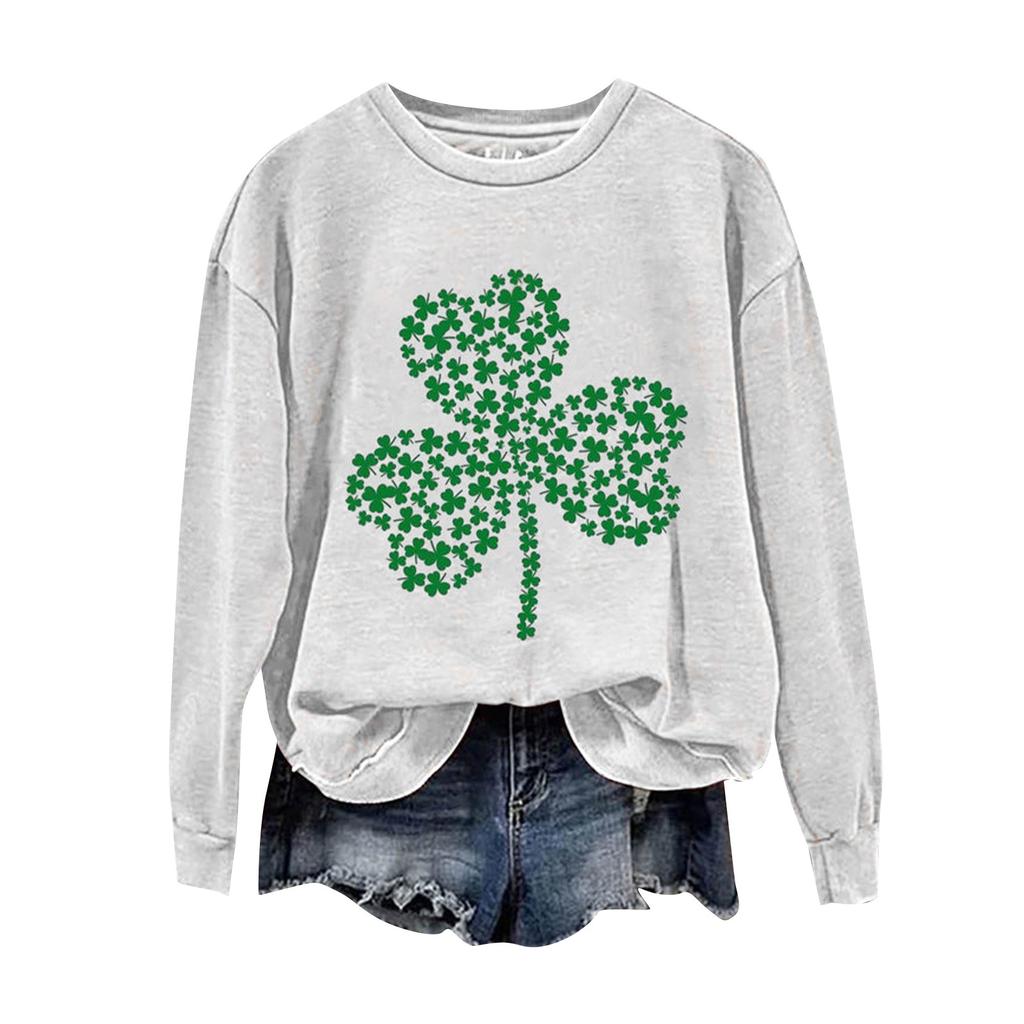 Women's Round Neck Tops Cotton Women's Casual Fashion Long Sleeve O Neck Pullover