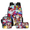 Kids Cartoon Backpack Set With Lunch Bag Pencil Case - Lightweight Ergonomic School Grades 1-6