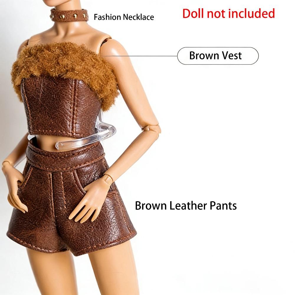 30cm FR Supermodel Clothes Accessories Winter Retro Jacket/Luxury Fur Fashion Classic Trench Coat Set For 1/6 Babi Doll Xianxian