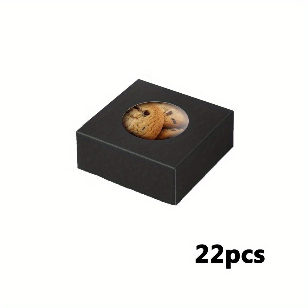 22 шт. квадратных подарочных коробок из крафт-бумаги с прозрачным ПВХ-окном BurlyWood, идеально подходящих для упаковки подарков на вечеринку, выпечки и ювелирных изделий