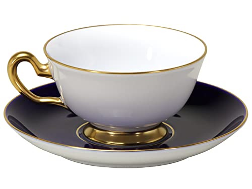 [Okura Touen Washi Paper Wrapping] 100th Anniversary Blue Rose Cup & Saucer 06_8011R