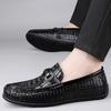 Fashion Moccasins Classic Slip on Flats Leather Mens Comfortable Loafers Casual Shoes Handmade Male Walking Shoes Male Driving Footwear